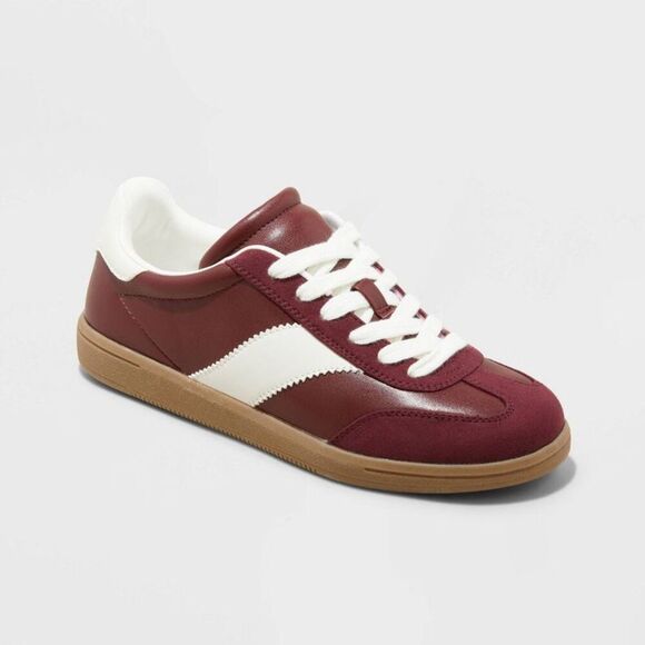 Universal Thread - Women's Spencer Fashion Sneakers with Memory Foam Burgundy - Picture 1 of 4